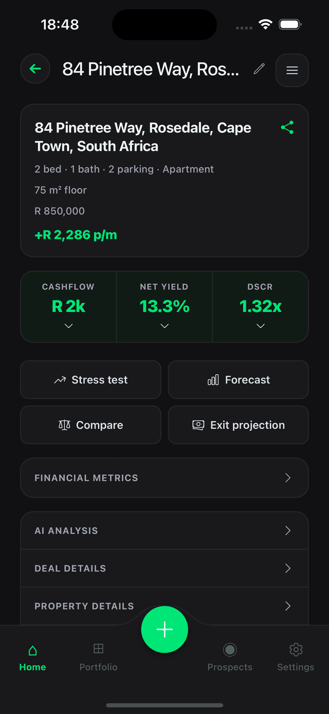 Yieldrise mobile app dashboard screenshot